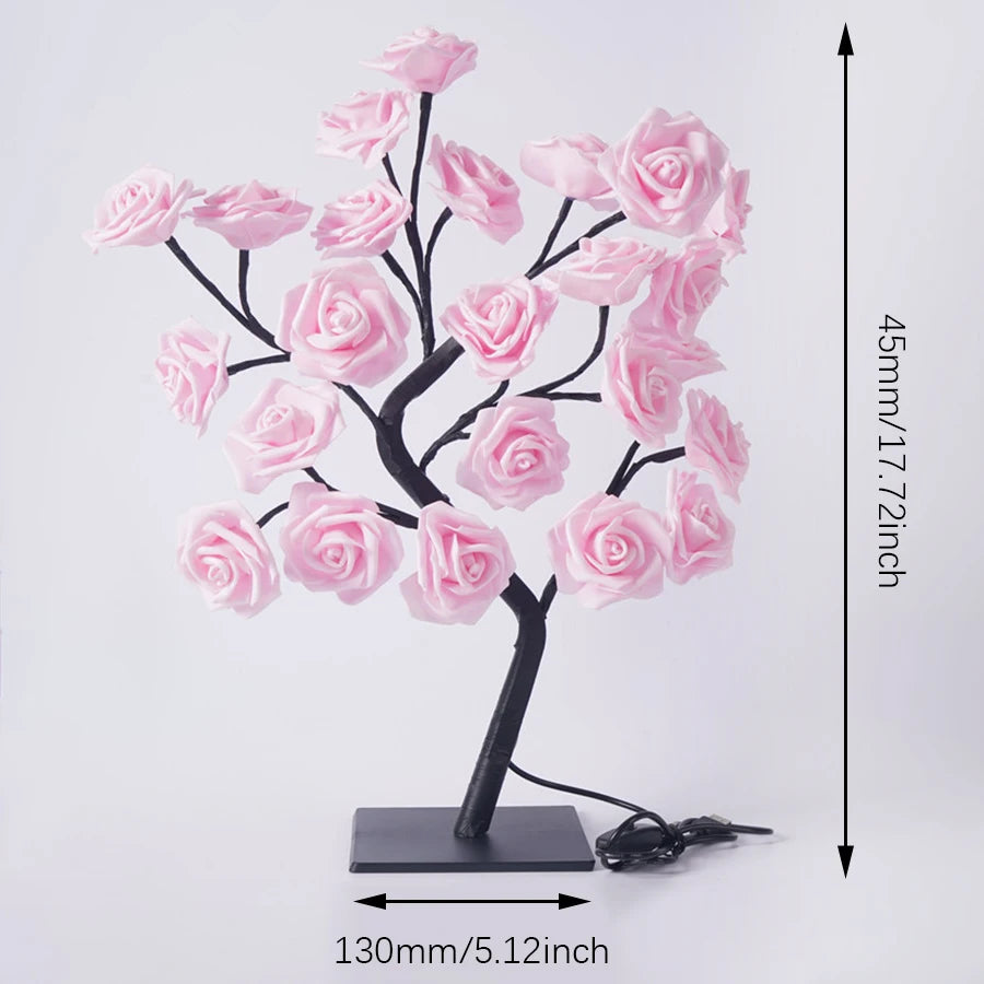 24 LED Rose Tree Lights USB