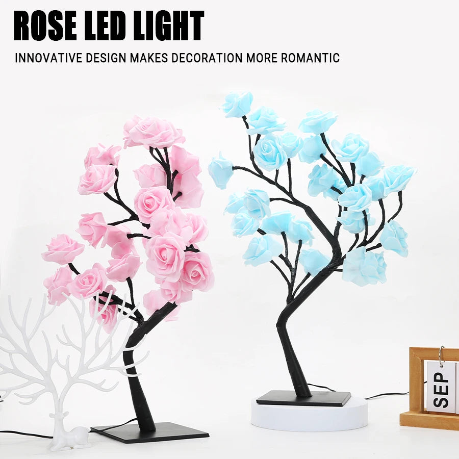 24 LED Rose Tree Lights USB